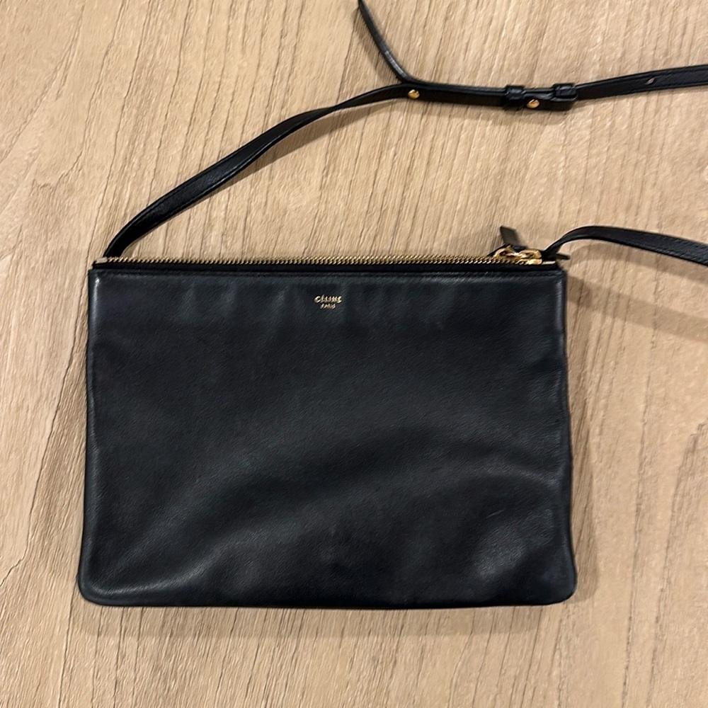 CELINE Lambskin Large Trio Crossbody